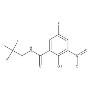 5-Fluoro-2-hydroxy-3-nitrobenzoic acid-(2,2,2,-trifluoro-ethyl)amide Structure