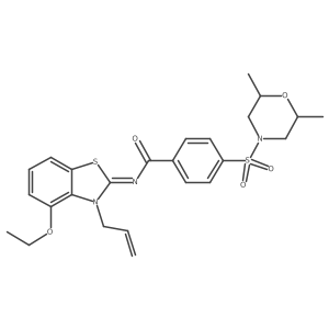 (Z)-N-(3-allyl-4-ethoxybenzo[d]thiazol-2(3H)-ylidene)-4-((2,6-dimethylmorpholino)sulfonyl)benzamide结构式