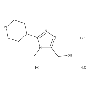 [4-Methyl-5-(4-piperidinyl)-4H-1,2,4-triazol-3-yl]methanol dihydrochloride hydrate Structure