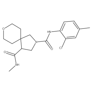 N-(2-chloro-4-methylphenyl)-N-methyl-8-oxa-2-azaspiro[4.5]decane-2,4-dicarboxamide结构式