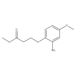 Propanoic acid, 3-(2-amino-4-methoxyphenoxy)-, methyl ester结构式