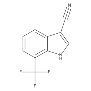 1h-Indole-3-carbonitrile,7-(trifluoromethyl)-结构式