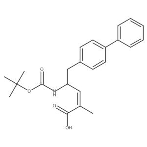 5-([1,1'-Biphenyl]-4-yl)-4-((tert-butoxycarbonyl)amino)-2-methylpent-2-enoic acid结构式