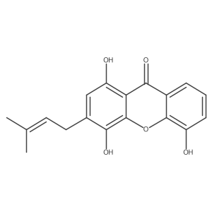1,4,5-Trihydroxy-3-prenylxanthone Structure