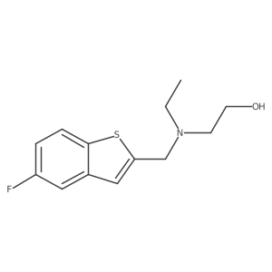 2-[Ethyl[(5-fluorobenzo[b]thien-2-yl)methyl]amino]ethanol结构式