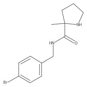 2-Pyrrolidinecarboxamide, N-[(4-bromophenyl)methyl]-2-methyl- Structure
