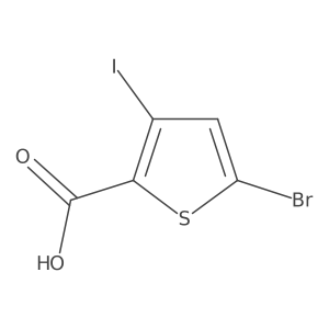 5-Bromo-3-iodothiophene-2-carboxylic acid结构式