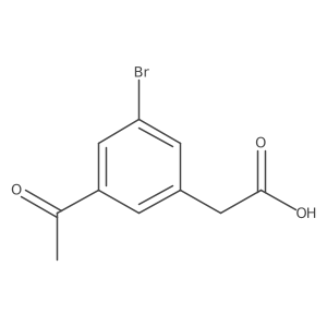 (3-Acetyl-5-bromophenyl)acetic acid结构式