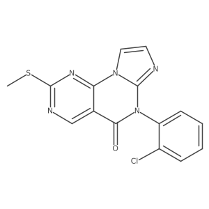 6-(2-Chlorophenyl)-2-(methylthio)imidazo[1,2-A]pyrimido[5,4-E]pyrimidin-5(6H)-one结构式