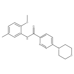 N-(2-methoxy-5-methylphenyl)-6-morpholinopyridazine-3-carboxamide结构式