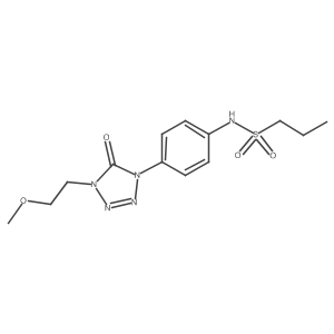 N-(4-(4-(2-methoxyethyl)-5-oxo-4,5-dihydro-1H-tetrazol-1-yl)phenyl)propane-1-sulfonamide Structure
