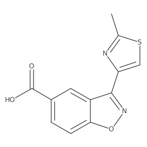 3-(2-Methylthiazol-4-yl)benzo[d]isoxazole-5-carboxylic acid结构式