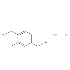 1-[6-(Aminomethyl)-2-methylpyridin-3-yl]ethan-1-ol dihydrochloride Structure