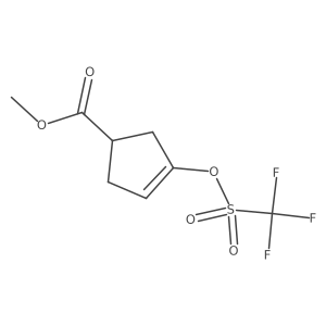 Methyl 3-(trifluoromethylsulfonyloxy)cyclopent-3-ene-1-carboxylate Structure