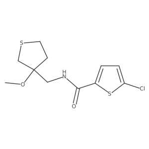 5-chloro-N-((3-methoxytetrahydrothiophen-3-yl)methyl)thiophene-2-carboxamide结构式