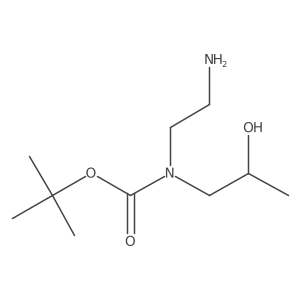 tert-butyl N-(2-aminoethyl)-N-(2-hydroxypropyl)carbamate Structure