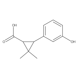 3-(3-Hydroxyphenyl)-2,2-dimethylcyclopropane-1-carboxylic acid结构式