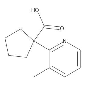1-(3-Methylpyridin-2-yl)cyclopentane-1-carboxylic acid Structure