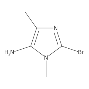 2-Bromo-1,4-dimethyl-1H-imidazol-5-amine结构式