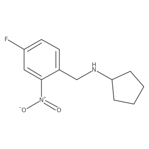 N-[(4-Fluoro-2-nitrophenyl)methyl]cyclopentanamine结构式