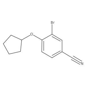3-Bromo-4-(cyclopentyloxy)benzonitrile结构式