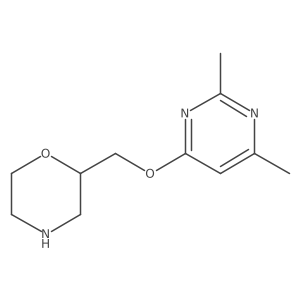 2-{[(2,6-Dimethylpyrimidin-4-yl)oxy]methyl}morpholine结构式