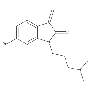 6-Bromo-1-[3-(dimethylamino)propyl]indole-2,3-dione结构式