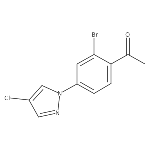 1-[2-bromo-4-(4-chloro-1H-pyrazol-1-yl)phenyl]ethan-1-one结构式