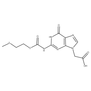 [2-N-(2-methylthioethoxycarbonyl)-guanin-9-yl]-acetic acid Structure