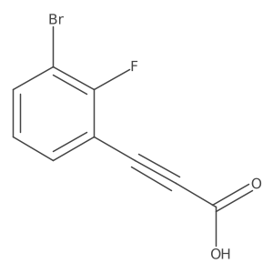 3-(3-Bromo-2-fluorophenyl)prop-2-ynoic acid Structure