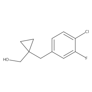 {1-[(4-Chloro-3-fluorophenyl)methyl]cyclopropyl}methanol Structure