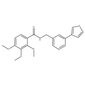 2,3,4-trimethoxy-N-((5-(thiophen-3-yl)pyridin-3-yl)methyl)benzamide结构式