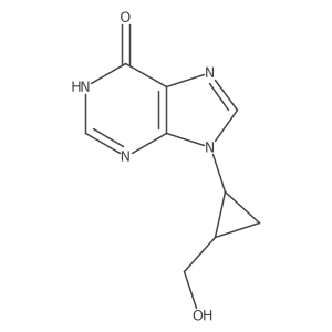 1,9-Dihydro-9-[(1R,2S)-2-(hydroxymethyl)cyclopropyl]-6H-purin-6-one Structure