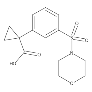 1-(3-(Morpholinosulfonyl)phenyl)cyclopropanecarboxylic acid Structure