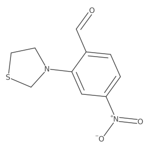4-Nitro-2-(thiazolidin-3-yl)benzaldehyde结构式