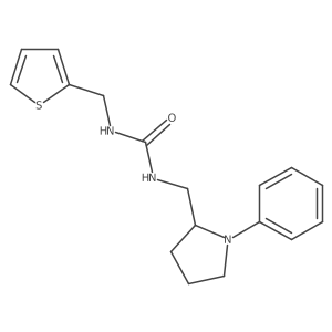 1-((1-Phenylpyrrolidin-2-yl)methyl)-3-(thiophen-2-ylmethyl)urea结构式