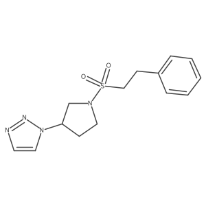 1-(1-(phenethylsulfonyl)pyrrolidin-3-yl)-1H-1,2,3-triazole Structure