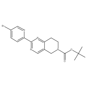 tert-butyl 2-(5-bromopyridin-2-yl)-7,8-dihydro-5H-pyrido[4,3-d]pyrimidine-6-carboxylate Structure