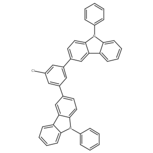 3-[3-Chloro-5-(9-phenylcarbazol-3-yl)phenyl]-9-phenylcarbazole Structure