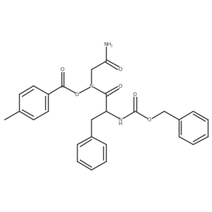 Benzyl (S)-(1-((2-amino-2-oxoethyl)((4-methylbenzoyl)oxy)amino)-1-oxo-3-phenylpropan-2-yl)carbamate结构式