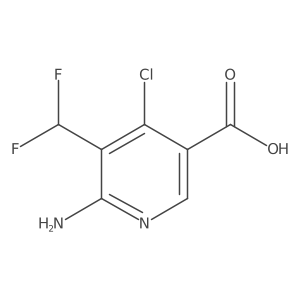 6-Amino-4-chloro-5-(difluoromethyl)nicotinic acid Structure