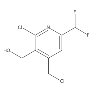 (2-Chloro-4-(chloromethyl)-6-(difluoromethyl)pyridin-3-yl)methanol Structure