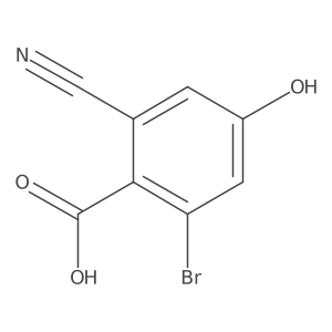 2-Bromo-6-cyano-4-hydroxybenzoic acid结构式