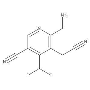 2-(Aminomethyl)-5-cyano-4-(difluoromethyl)pyridine-3-acetonitrile Structure