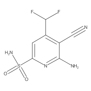 6-Amino-5-cyano-4-(difluoromethyl)pyridine-2-sulfonamide结构式