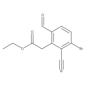 Ethyl 3-bromo-2-cyano-6-formylphenylacetate Structure