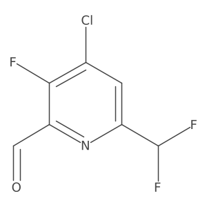 4-Chloro-6-(difluoromethyl)-3-fluoropicolinaldehyde Structure