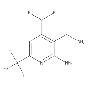 3-(Aminomethyl)-4-(difluoromethyl)-6-(trifluoromethyl)pyridin-2-amine Structure