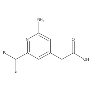 2-(2-Amino-6-(difluoromethyl)pyridin-4-yl)acetic acid结构式