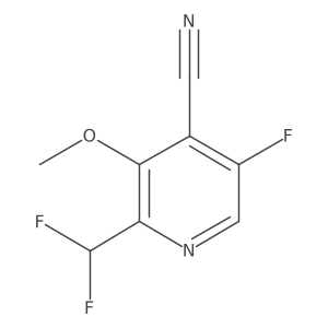 2-(Difluoromethyl)-5-fluoro-3-methoxyisonicotinonitrile结构式